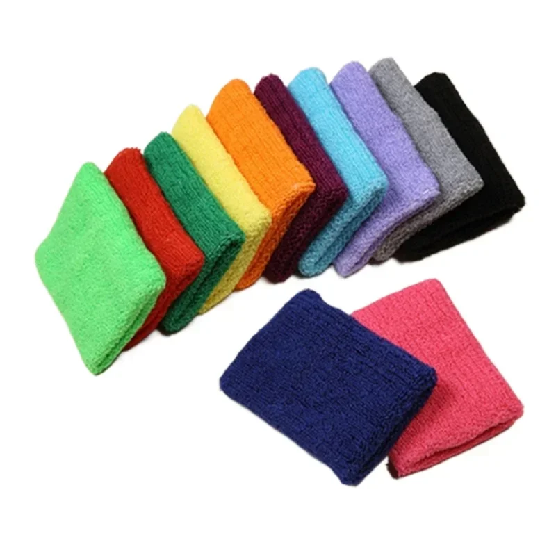 1 Pair Soft Wristbands for Sports Athletic Bracers Sweatband Wrist Protector Strap Support Brace Wraps Guards for Gym Volleyball