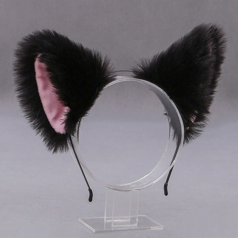 Cute Cat Fox Ear fasce per capelli Party Cosplay Hair Hoops Lolita Women Girls Animal Ear Hairband accessori per capelli natalizi