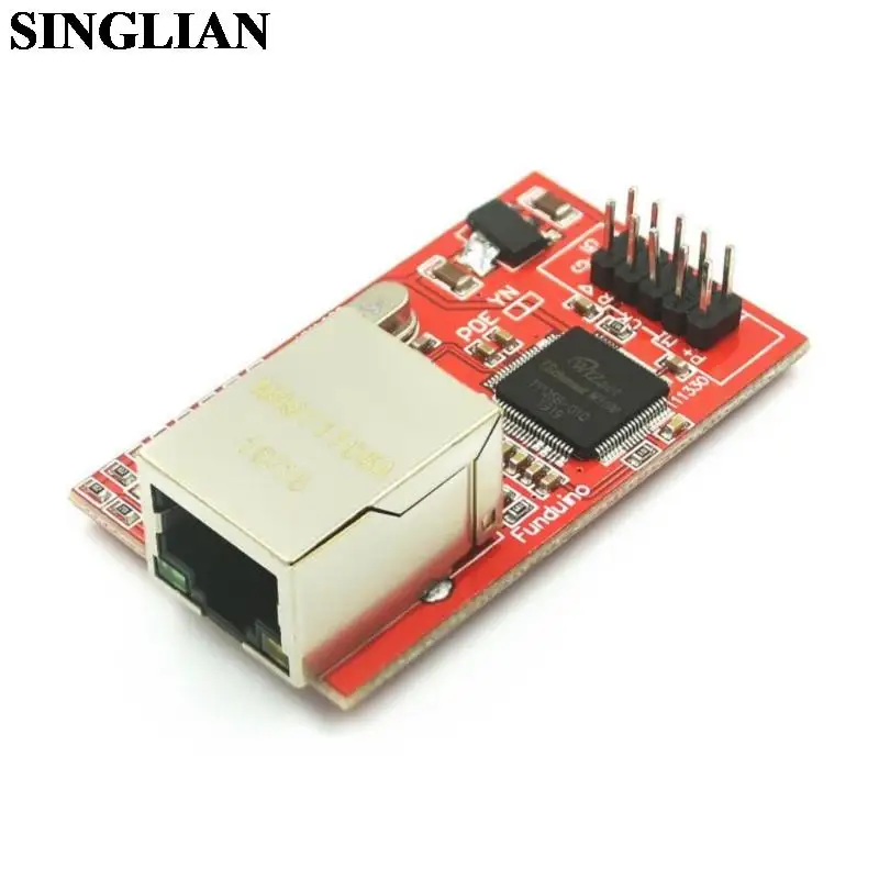 

Красный электронный строительный блок W5100, модуль Ethernet, сетевой модуль Ethernet