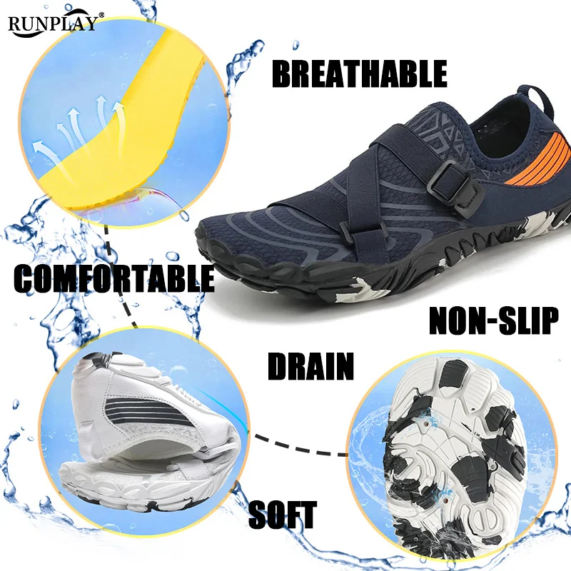 Unisex Swimming Water Shoes Men Barefoot Outdoor Beach Sandals Women Upstream Aqua Shoes River Sea Diving Surfing Wading Sneaker