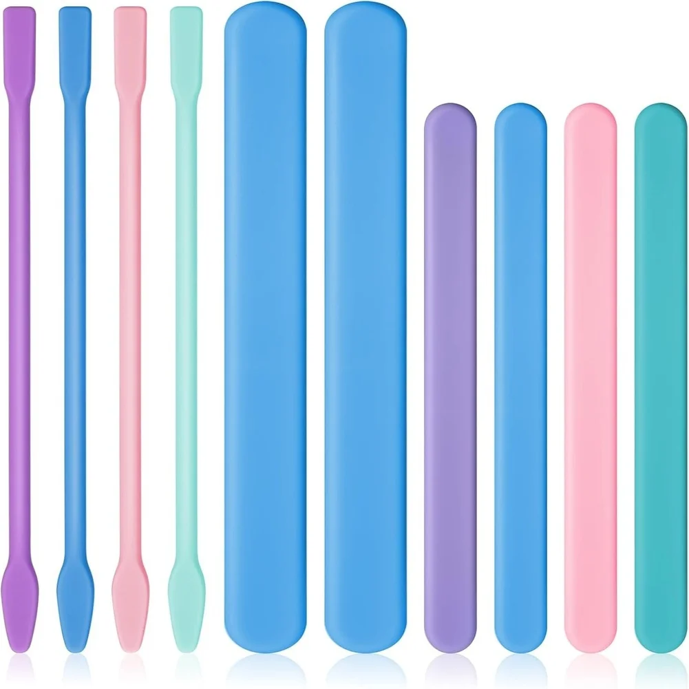 

10 Pack Stirring Tools Reusable Silicone Wax Stirring Tools For Epoxy Resin Candle Making Wax Molds Tools Accessories