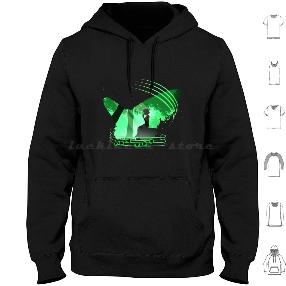 Saria&X27 ; S Song Classic . Hoodie cotton Long Sleeve Ocarina Of Time Legend Of The Legend Of Breath Of The Wild