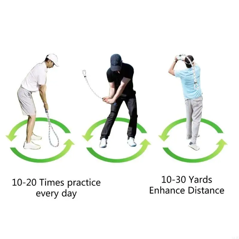 

U1JC Golf Swing Training Aids Exercises Rope Indoor Golf Swing Trainer Practice Rope