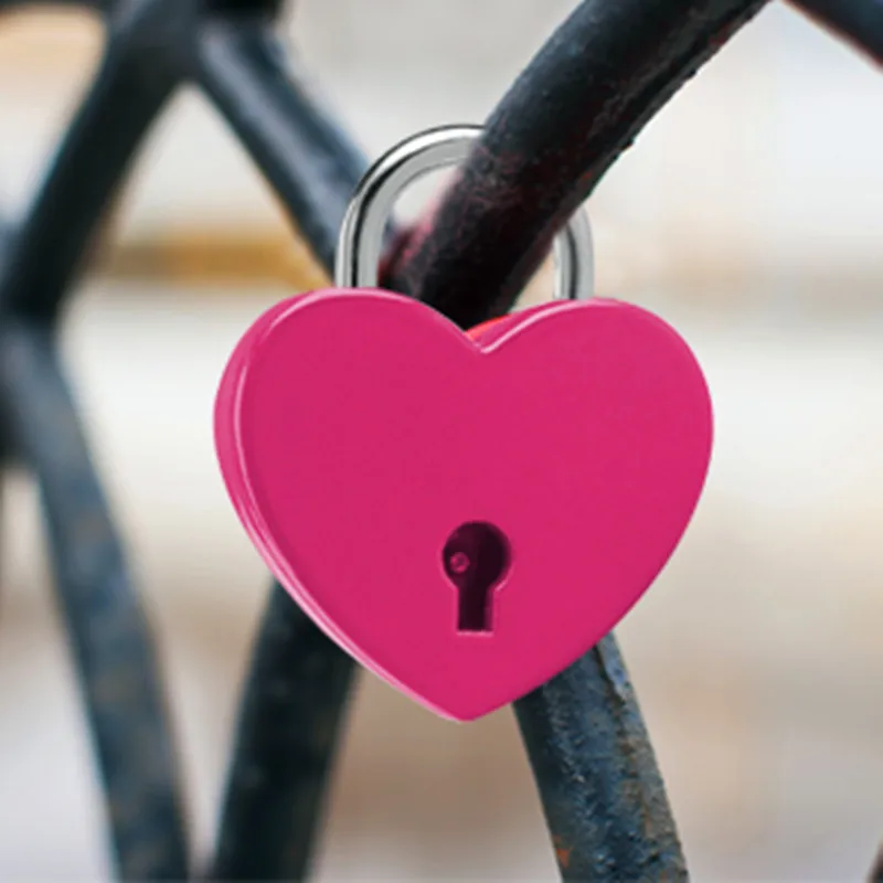 Маленький замок в форме сердца с милой любовью, дневник, шкатулка для драгоценностей, кошелек на молнии, противоугонный мини-замок, замок в форме сердца