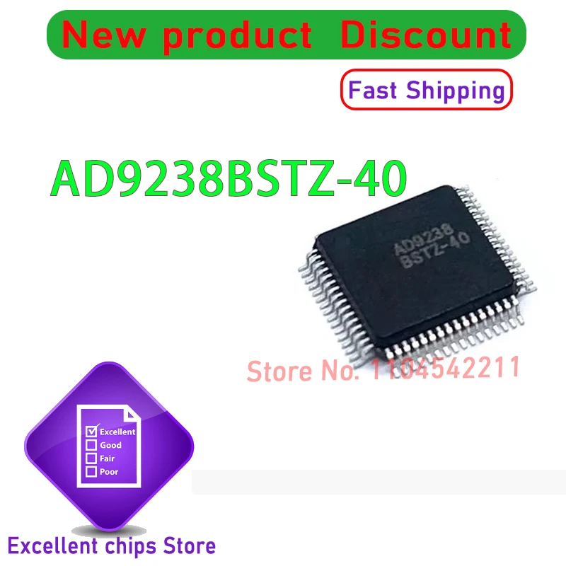 

2PCS/LOT 100% New AD9238BSTZ-40 AD9238 BSTZ-40 AD9238BST-40 QFP64