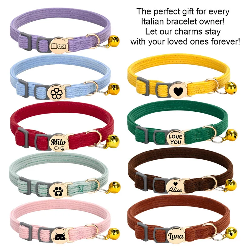 Y2K Personalization Laser Engraving Name Pattern Customized Stainless Steel Charm Links Pet Necklace Bracelet DIY Making Jewelry
