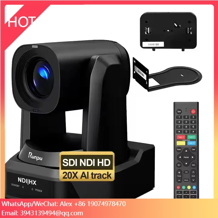 

USD448 Free Ship HD66A-20N NDI HX SDI 20X Optical Zoom Production Camera AI Hd Mi Poe HD1080P PTZ Conference Cameras