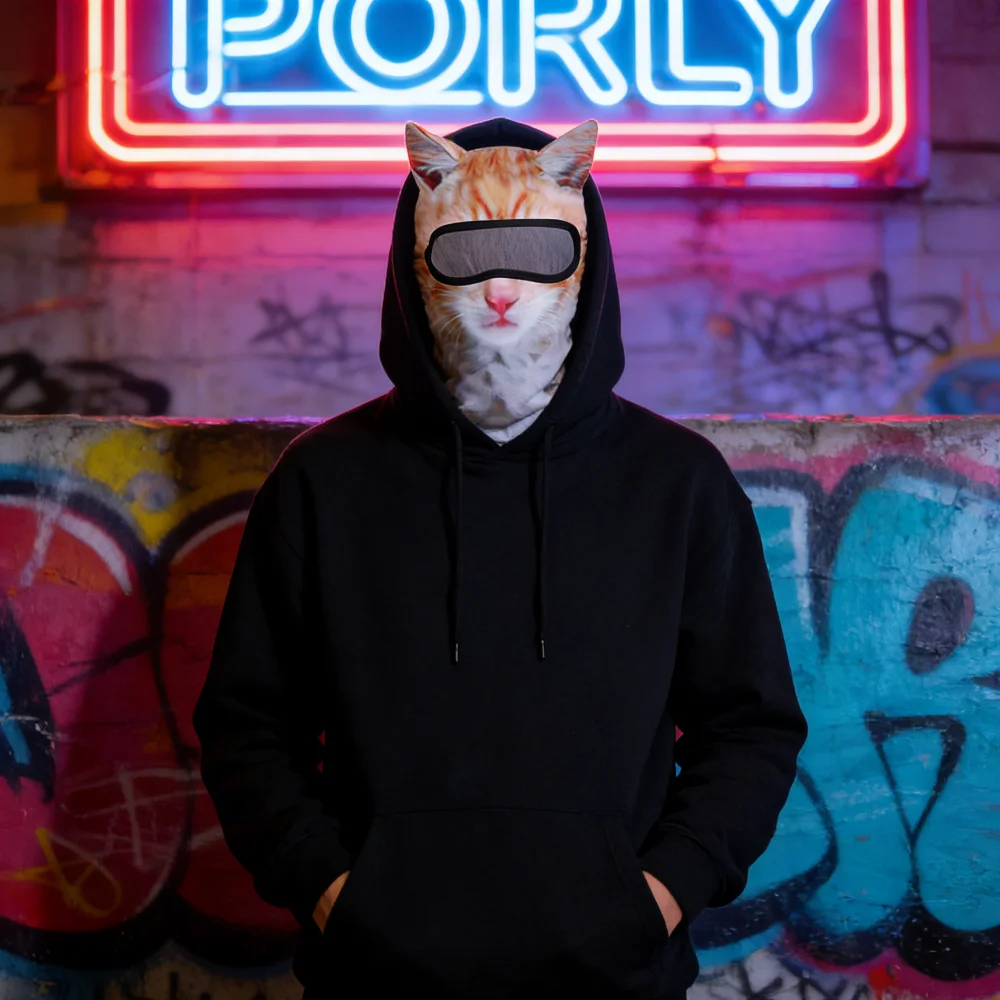 

3D Cat Ski Balaclava - Cute Animal Face Covering for Skiing, Snowboarding & Motorcycle Riding