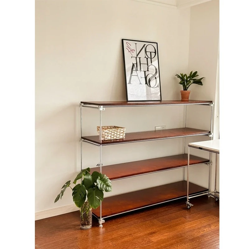 

Medieval shelf Floor-to-ceiling multi-layer optical axis stainless steel potted plant rack Small apartment household