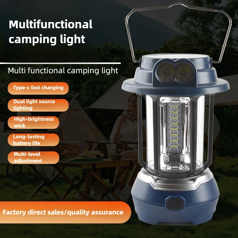 

Кемпинговый фонарь, уличный многофункциональный светильник для палатки, солнечная зарядка, ретро портативный фонарь, водонепроницаемый, новая трансграничная модель