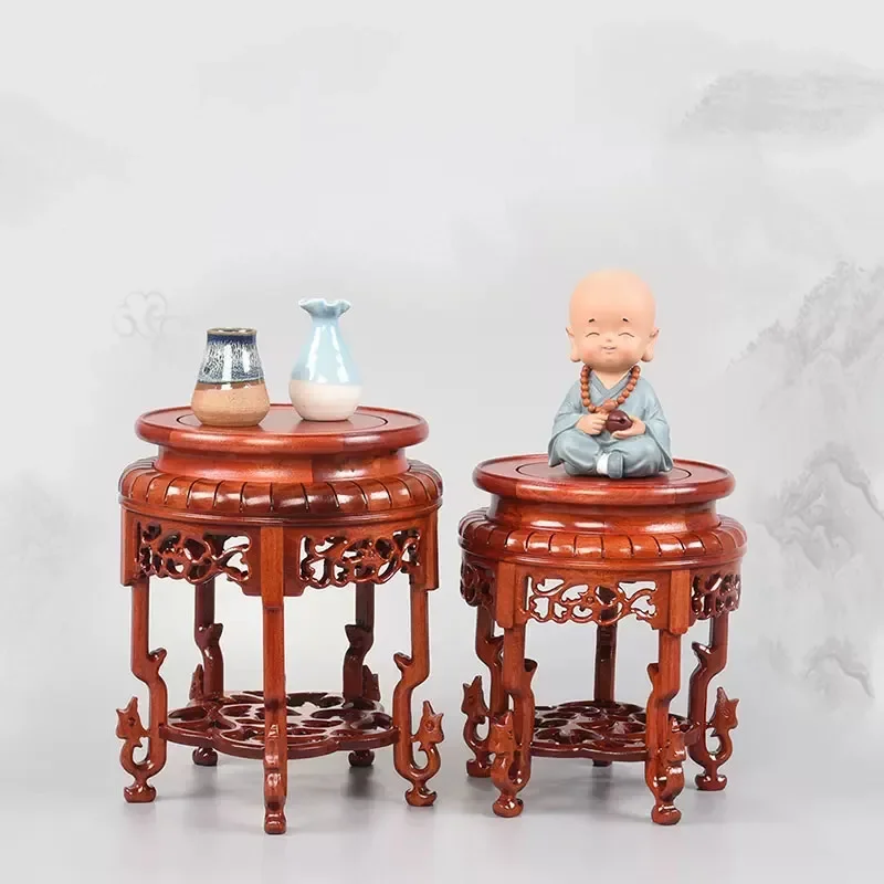 

Dalbergia Cochinensis RedWood Carved Bonsai Display Pedestal Vase, Artical Statue, Luxury Collection Base, Classical Design