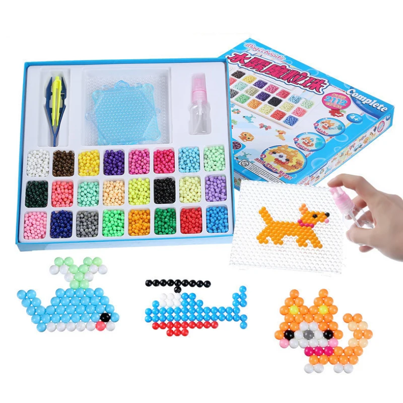 DIY Water Spray Beads Hand Making Handmade Magic Beads 3D Puzzle Toy Educational Toys For Children Spell Replenish Gift