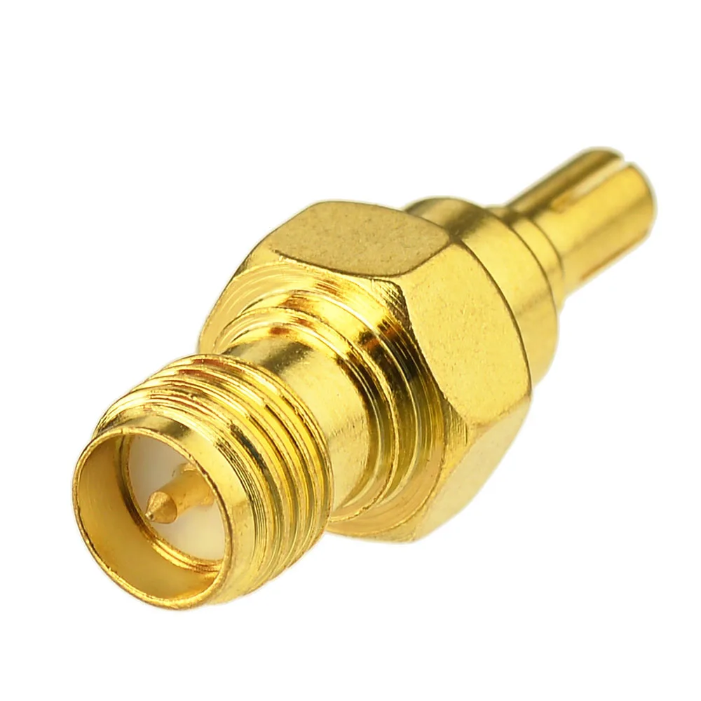 Superbat 5 pces SMA-CRC9 adaptador RP-SMA fêmea para crc9 macho em linha reta banhado a ouro rf conector coaxial