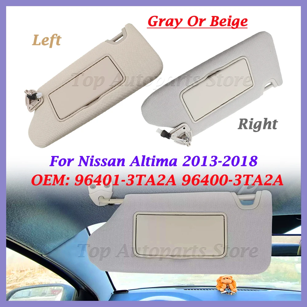 96401-3TA2A Car Sun Visor Grey Beige Left Right DriverPassenger Side 96400-3TA2A For Nissan Altima 2013 2014 2015 2016 2017 2018