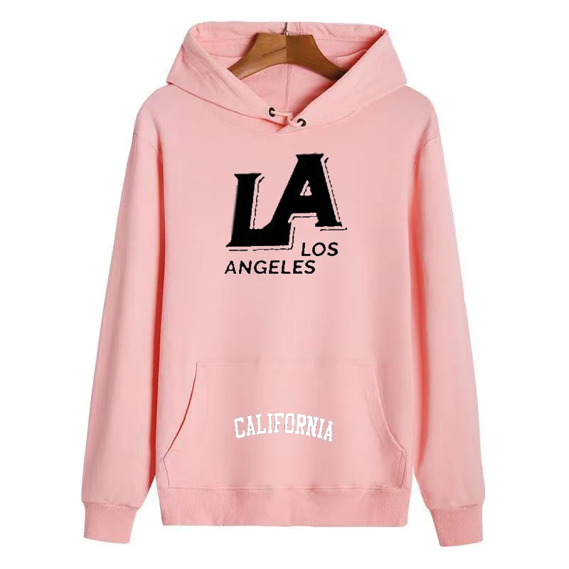 

The LA creative letter pattern stylish long-sleeved pullover is suitable for daily casual wear and sporty styling.