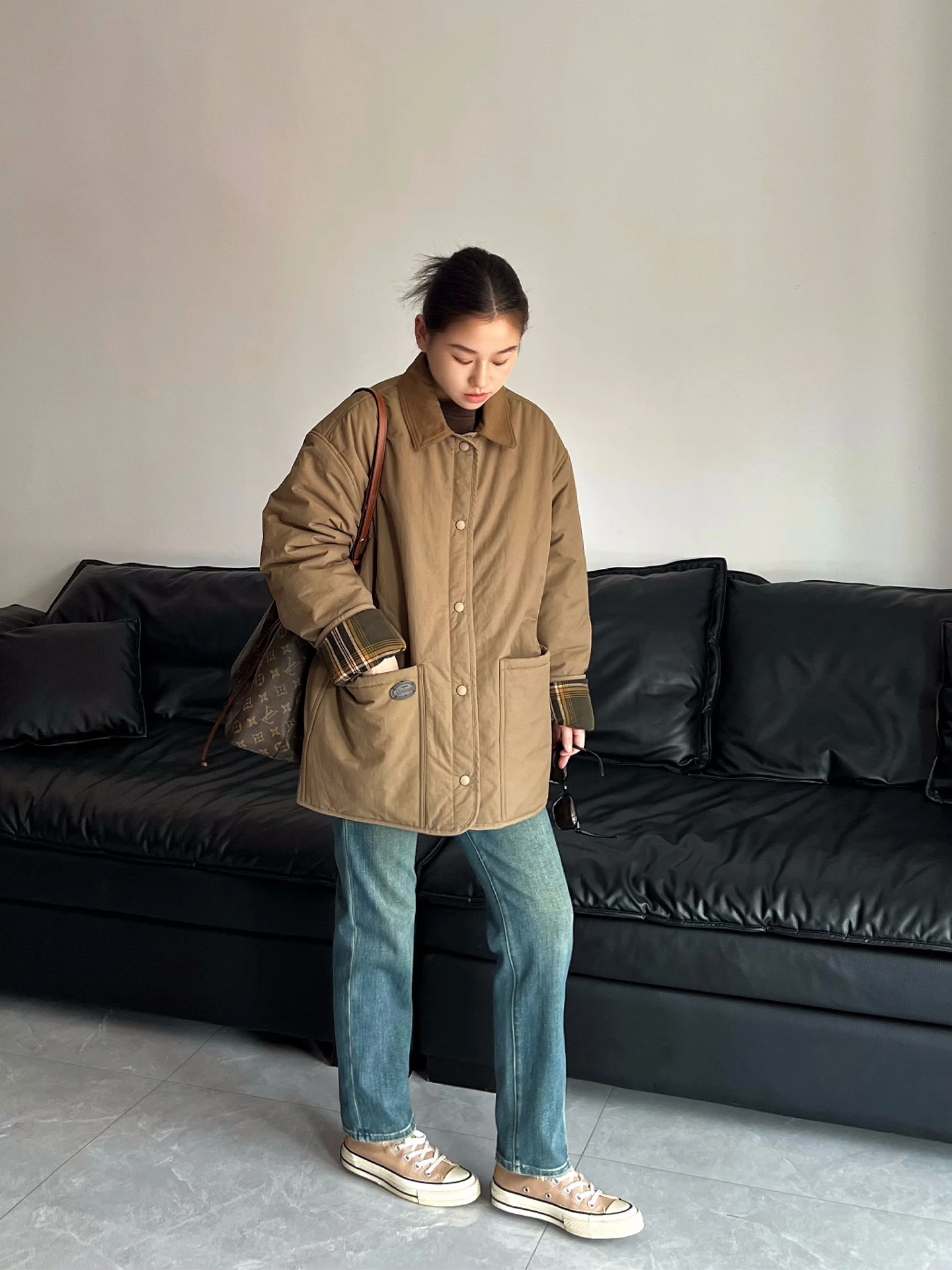 

Женские джинсы-сигареты Deep Blue с флисовой подкладкой, прямые, с высокой талией, укороченные, на молнии, коллекция Осень-Зима 2025, повседневные