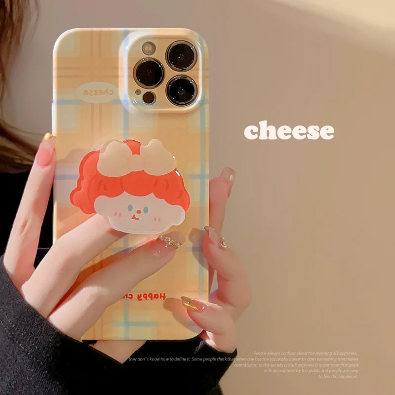 

Plaid Girliphone17Mobile phone shell for iphone14ProMaxAirbag Bracket11Applicable15Original Film16