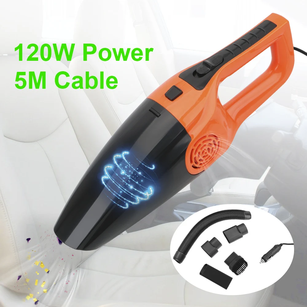 

12V 120W Powerful Handheld Mini Vaccum Cleaners Wet And Dry dual-use Vacuum Cleaner Portable High Suction Car Vacuum Cleaner