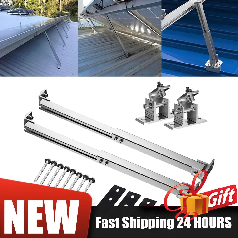 

15-30 Degrees Adjustable Solar Panel Tilt Mount Bracket Aluminum Alloy Solar Panel Mount Bracket Support Kit For RV Roof Boat ﻿