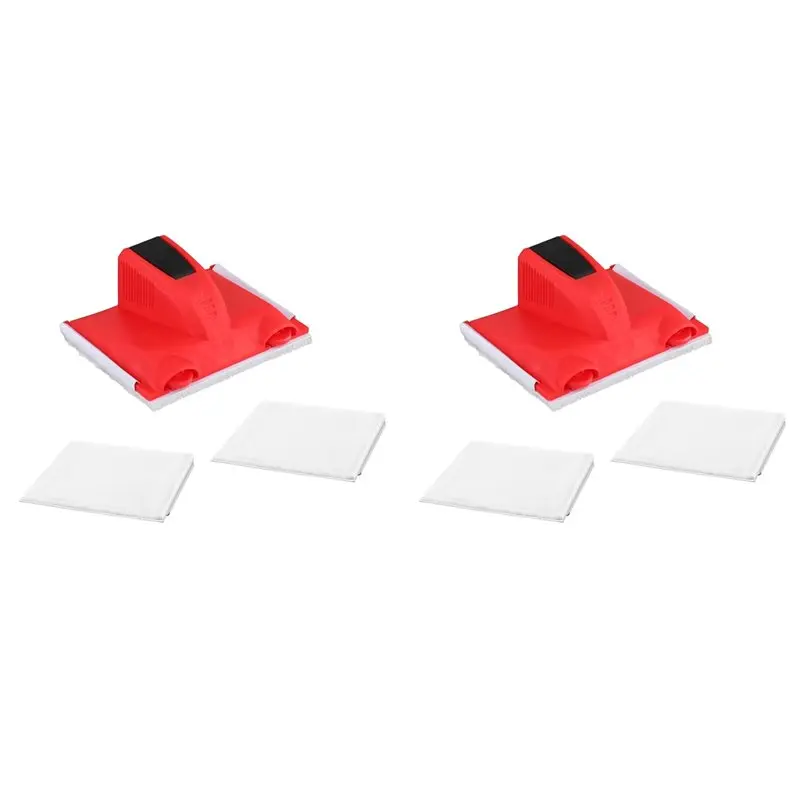 A27F-2X Paint Edger Trimmer Painting Brush With Paint Pad Scribble For Home, Touchup Jobs, Walls Corner, Can Connect Rod