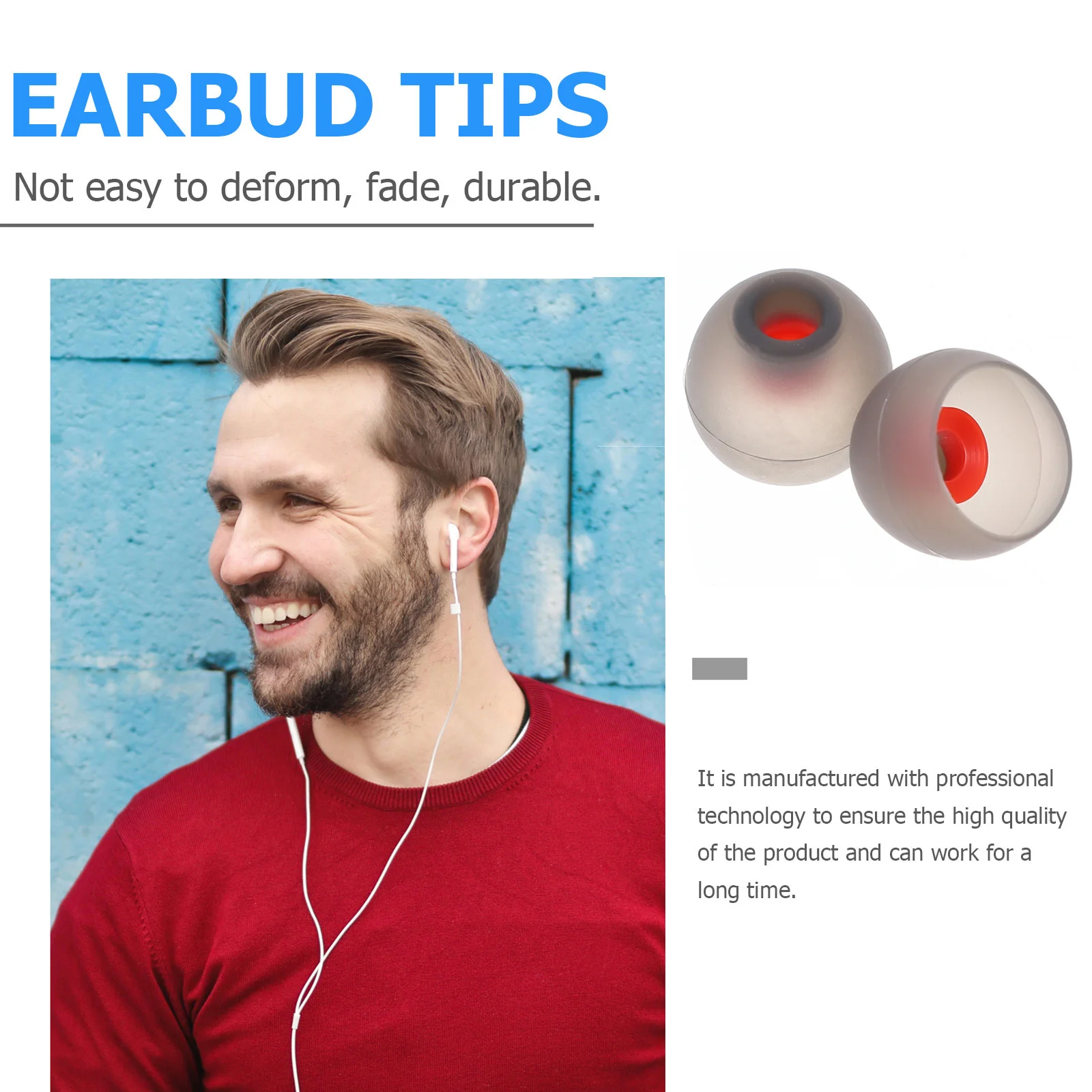 

36Pcs Silicone Replacement Earphone Caps Soft Fit Earbuds Tips Comfortable Anti-Slip Noise Isolation Earplug Accessories