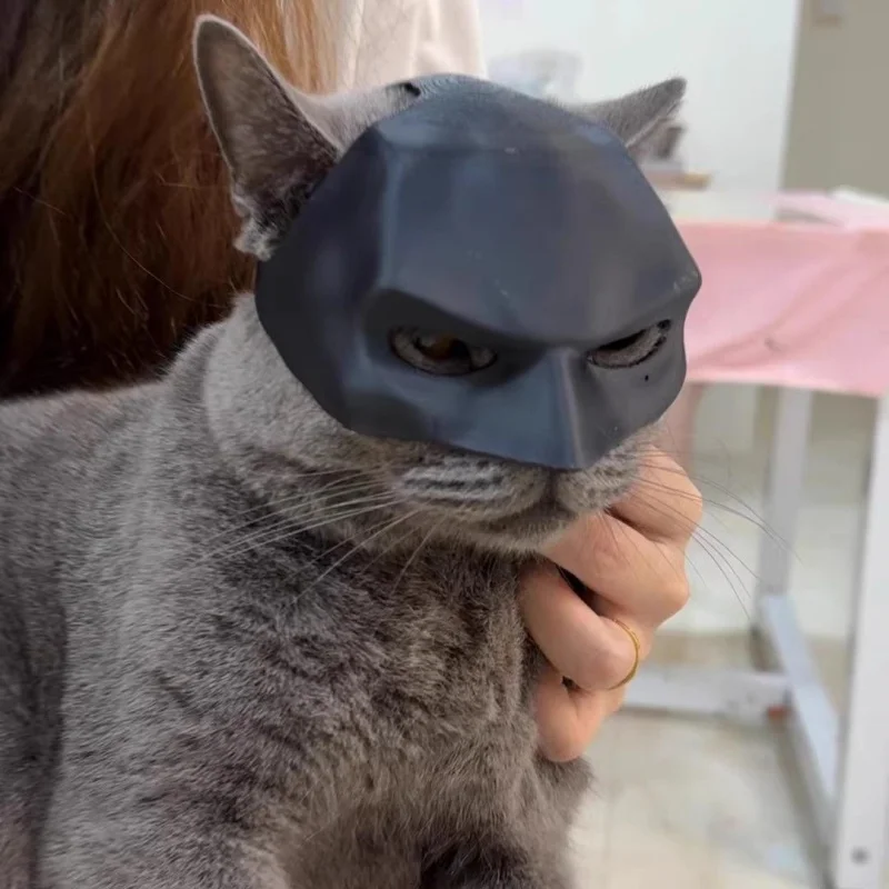 Tong Cat Bat Cool Man Mask Cat Avenger Mask Matte Cute Bat Mask Superhero Toys Cat Bat Pet Man Mask For Cat And Dogs