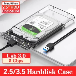 Harddisk Boxs USB 3.0/Type C to SATA III Hard Disk Case 2.5Inch HDD SSD External Enclosure Hard Drive Disk Box External HDD Case