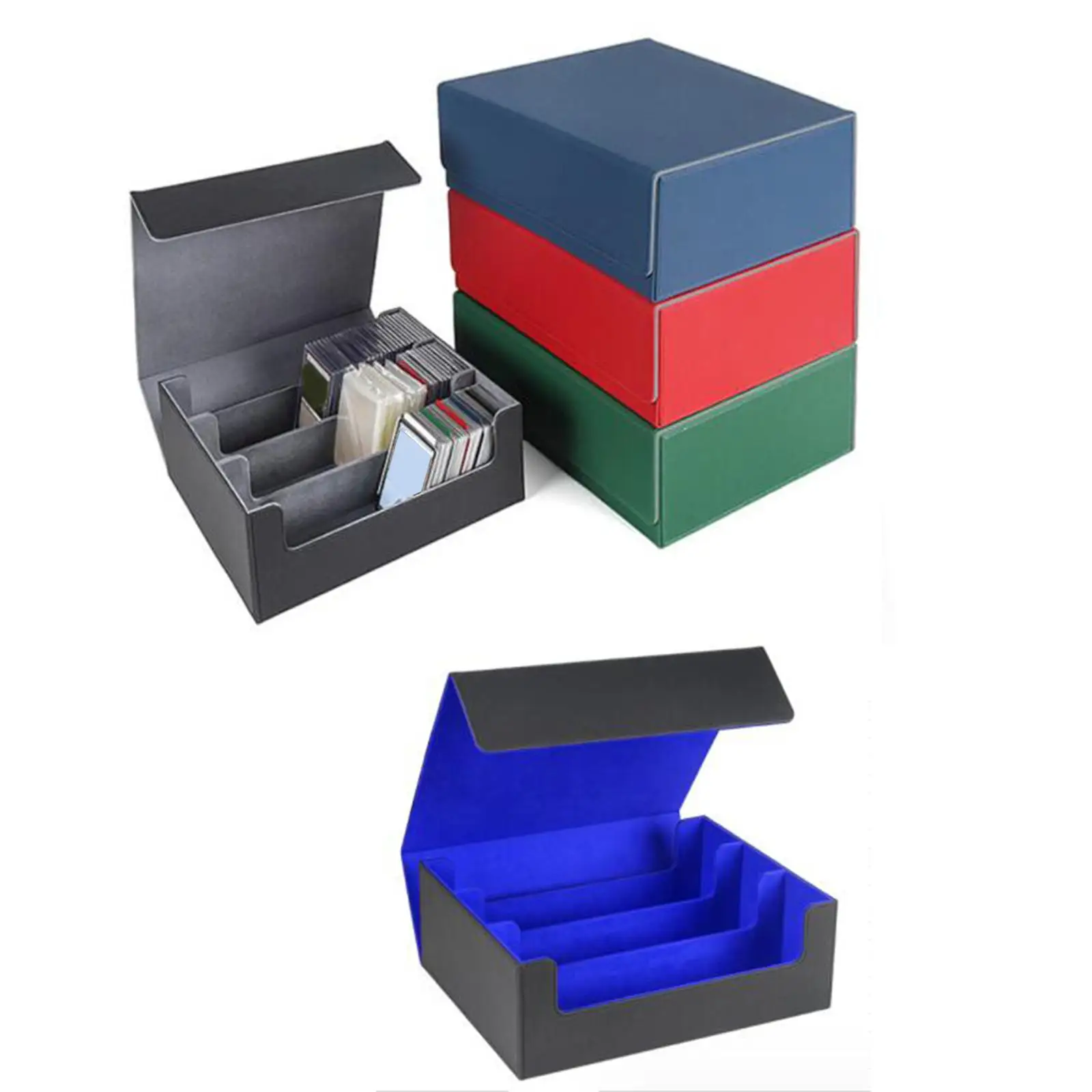 Waterproof Trading Cards Storage Box 1800 Cards PU Leather Deck Case Shockproof Holder for Gaming Card Collection