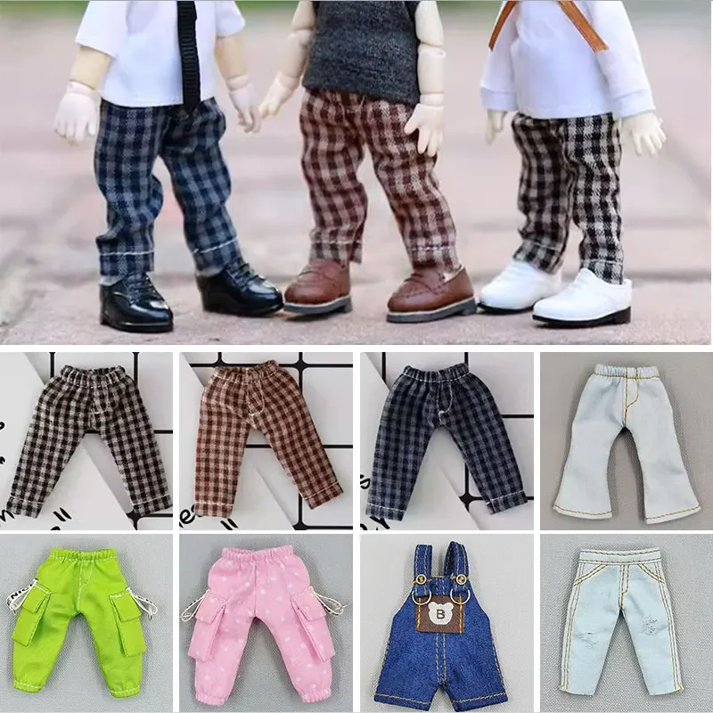 Ob11 doll clothing accessories YMY little snooze body9 GSC clay human body retro plaid trousers doll clothes Accessories