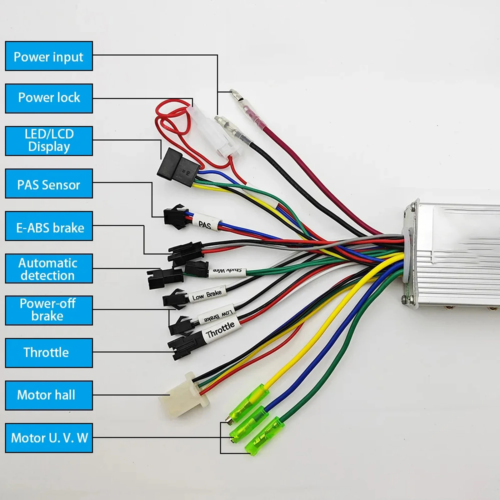 Electric Bike Controller 24V-36V-48V 350W Brushless E-bike Controller With LCD Display Bicycle Motor Scooter Controller S866