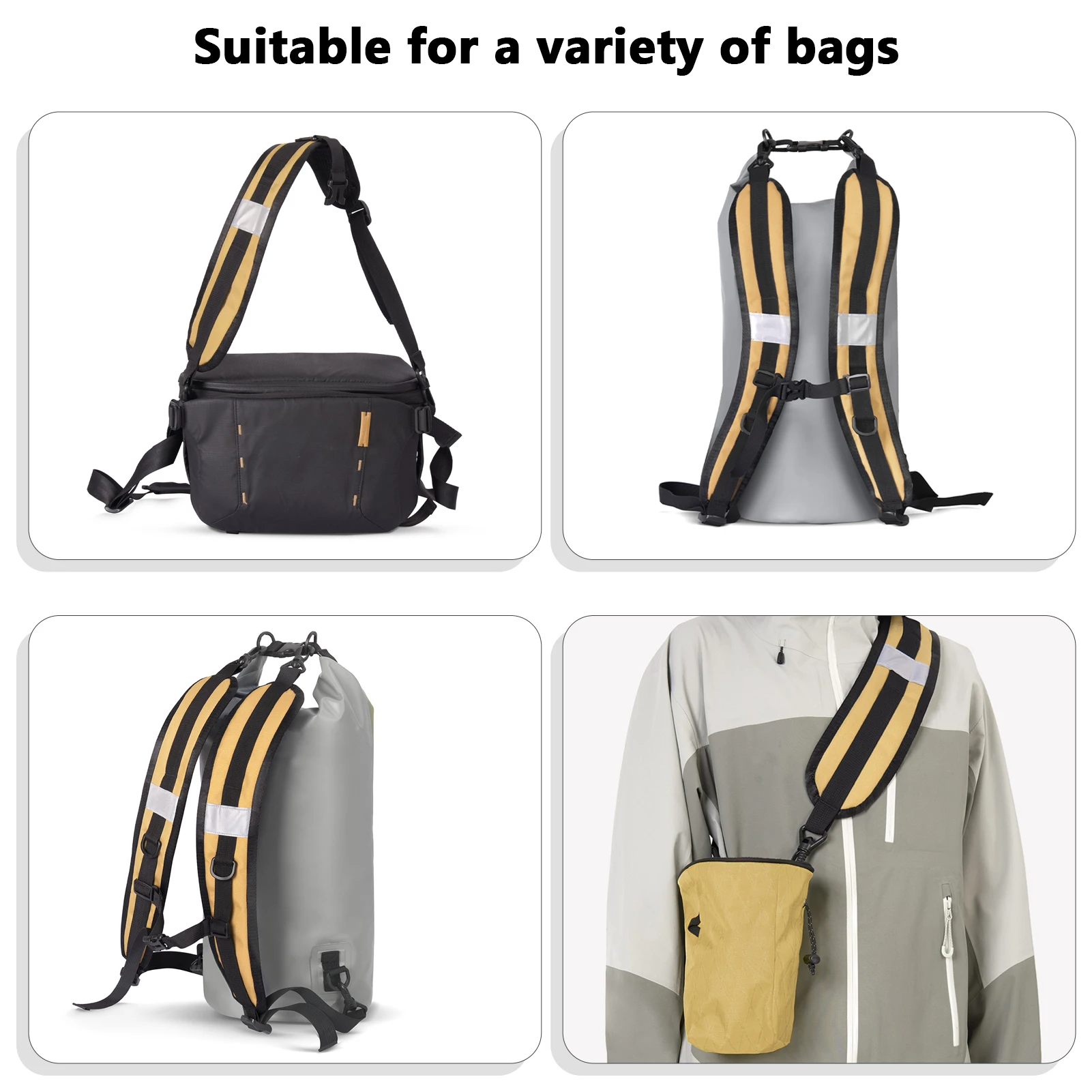 حزام حقيبة ظهر من قماش أكسفورد مع حزام، لوازم DIY متعددة الاستخدامات لحقيبة الظهر الجافة، حزام حقيبة الظهر سريع التحرير