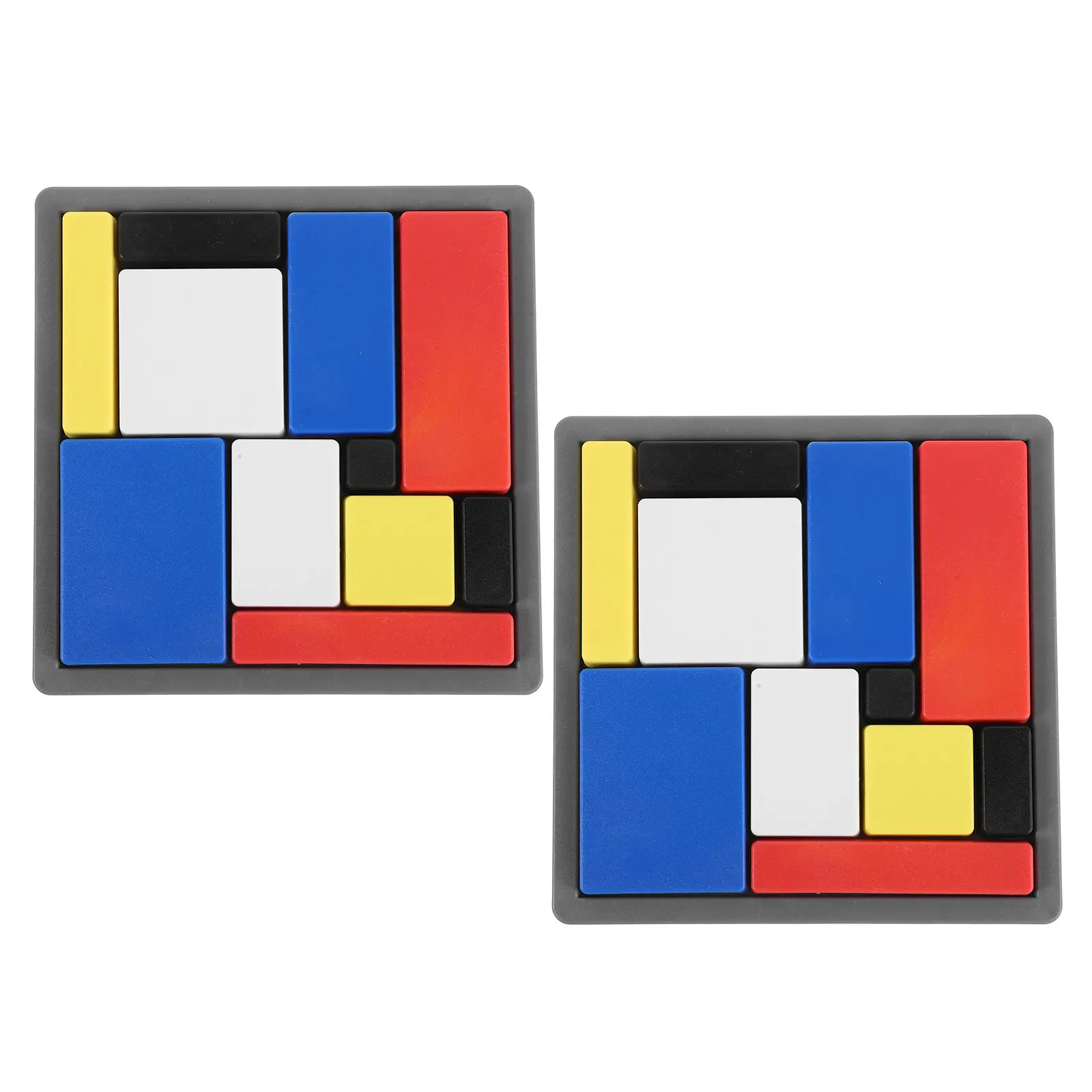 2Pcs Logic Puzzle Brain Teaser Portable Stem Educational Development Game for Kids Family Classroom Cognitive