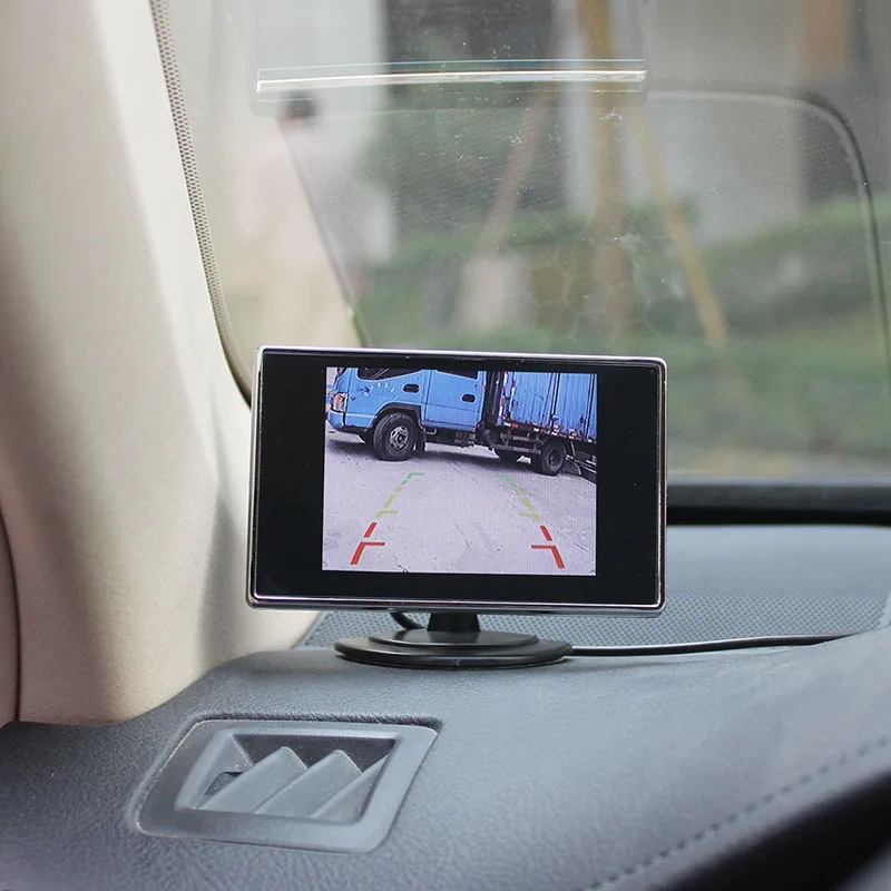 SMALUCK CVBS Signal 3.5 Inch Color TFT LCD Car Rear View Monitor Parking Rearview Monitor with 2CH Video Input