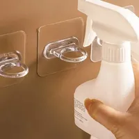 Multifunctional Wall-Mounted Round Hooks Free Punching Seamless Paste Storage Rack Kitchen Bathroom Household Ring Hange