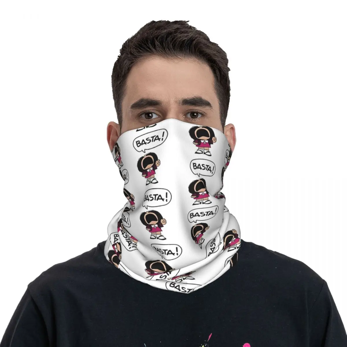 Comic Girl Enough Thin Wrap Scarf Bandana Neck Gaiter Face Cover Headband image 3