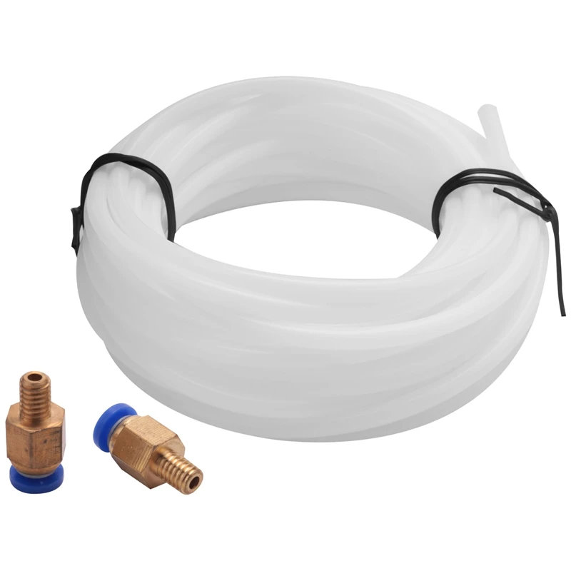 5 Meters PTFE PTFE Bowden Tube With 2PCS PC4-M6 Fitting for 1.75mm Filament 3D Printer Bowden Hotend-ABVM