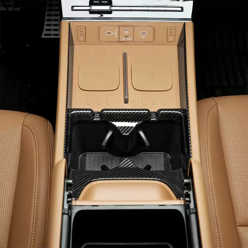 Decorative frame for car central control gear shift panel for Hyundai Santa Fe MX5 2024 2025 2026 Paste installation