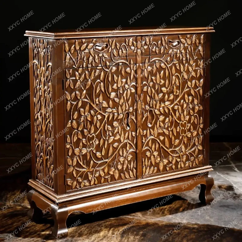XX Solid wood locker, living room against the wall, narrow cabinet, foyer decorative entrance cabinet