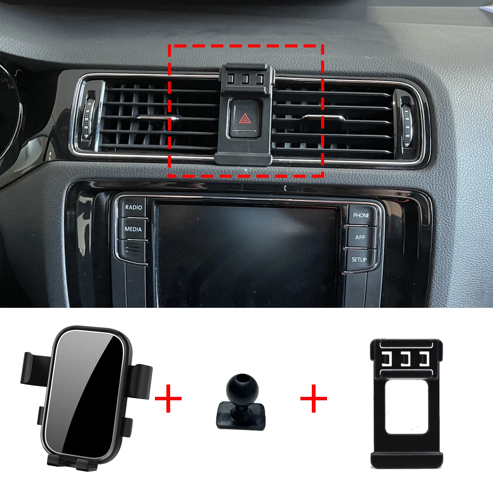 for VW Jetta MK6 / Jetta A6 2015 2016 2017 2018 RHD LHD Car Dashboard Phone Stand Practical Auto Accessory