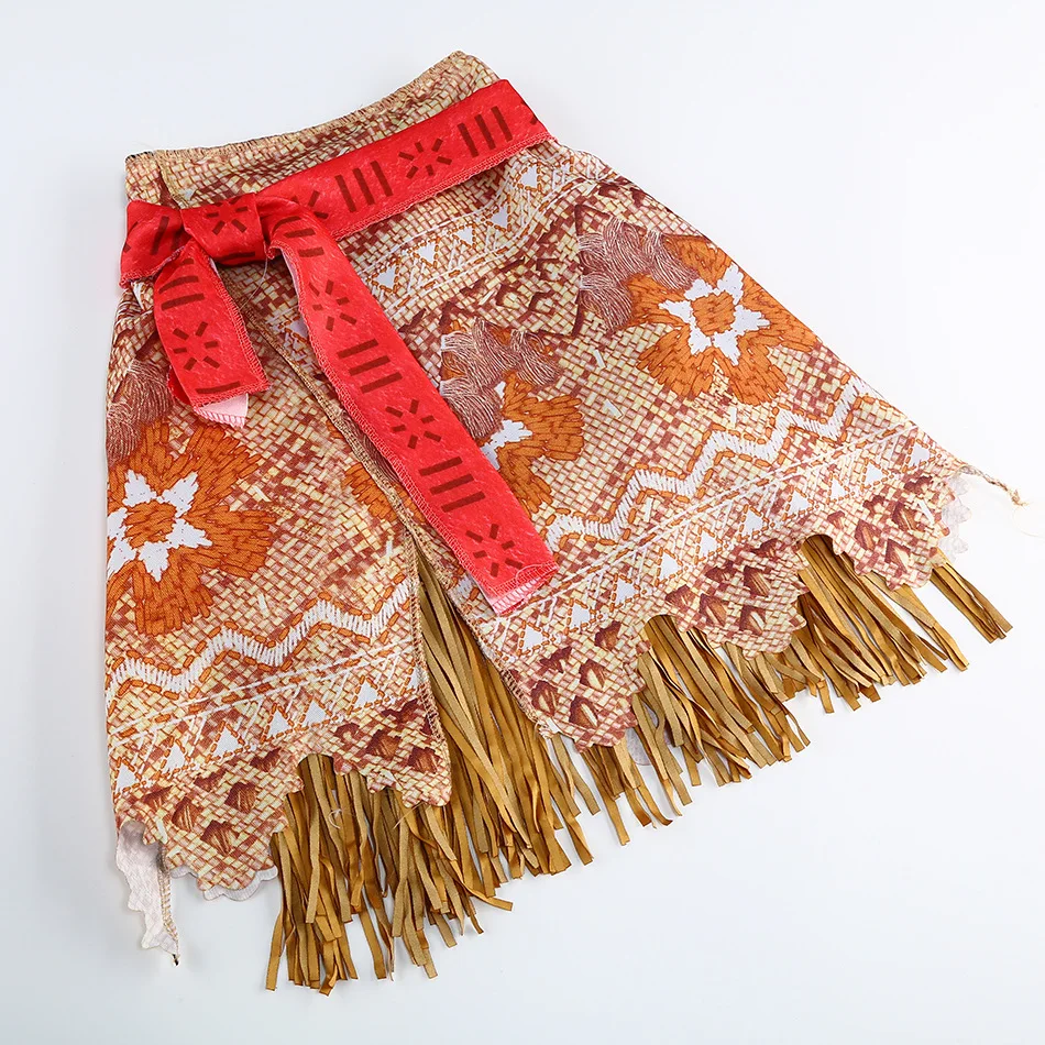 Disfraz de Moana Disfraz de Moana Falda de Moana Disfraz de Cosplay Falda de hierba de Moana Conjunto de 2 piezas