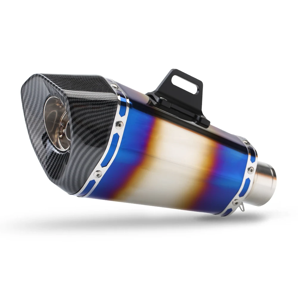 

51MM Universal motorcycle exhaust muffler carbon fiber exhaust pipe silencer exhaust pipe For Akrapoic s1000RR cbr1000 s1000R R7