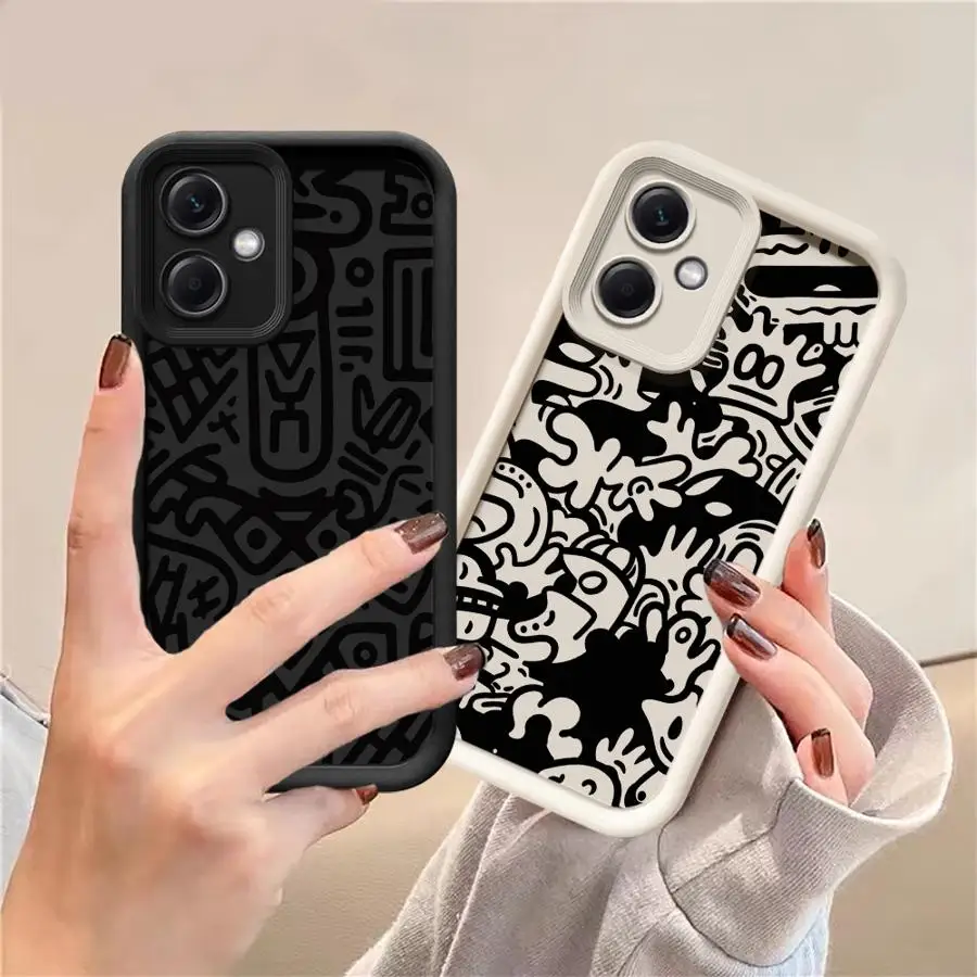 Capa de telefone para Xiaomi Redmi A4 A1 A2 Plus 13 12 A3 Capa macia Graffiti Cartoon