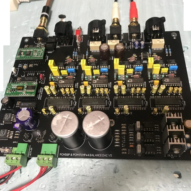 2022 latest upgrade fully balanced PCM58P X4 DAC decoder board balanced and RCA output  with PCM1701 or PCM58