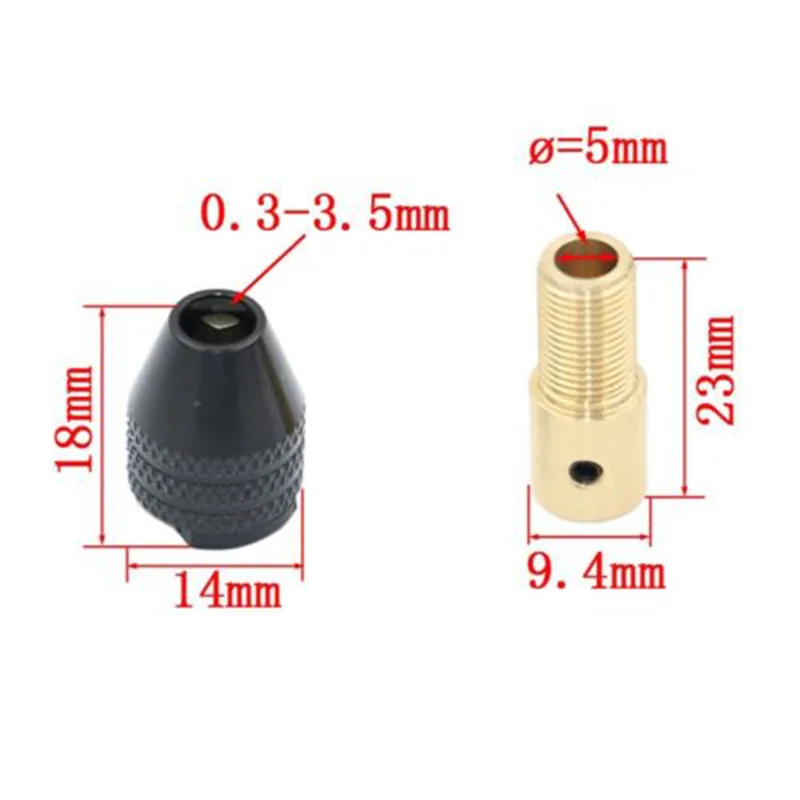 Set Drill Chuck Replace Replacement Small Tools 0.3-3.5mm Kit Aluminum Alloy Electronic Mini Parts New Suitable