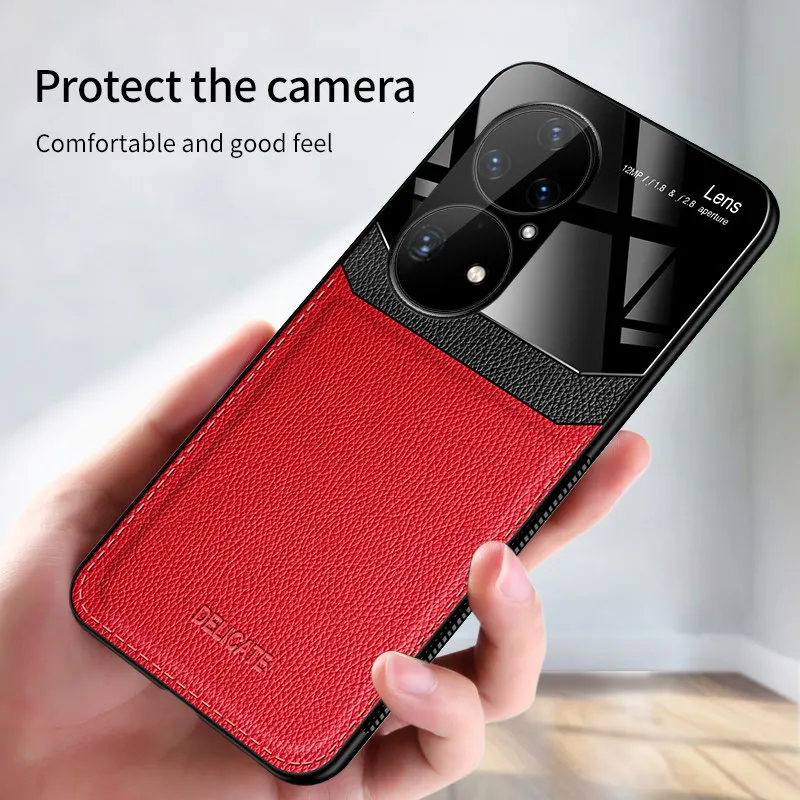 Huawei P 50 Pro P50Pro JAD LX9 Case Silicone TPU Bumper Leather Glass Back Cover Shockproof Case for Huawei P50 Pro HuaweiP50