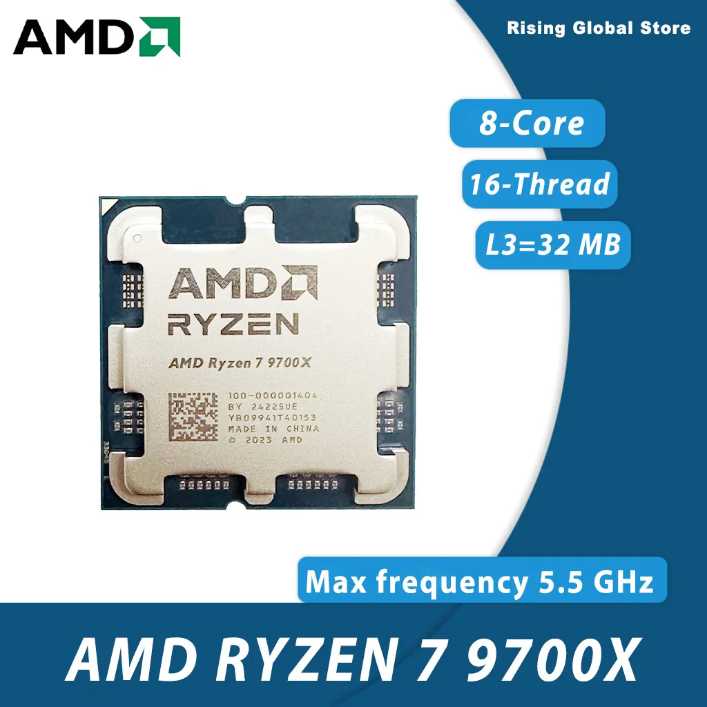新しいAMD R7 9700X CPUプロセッサ Ryzen 7 9700X 8コア16スレッド 5.5