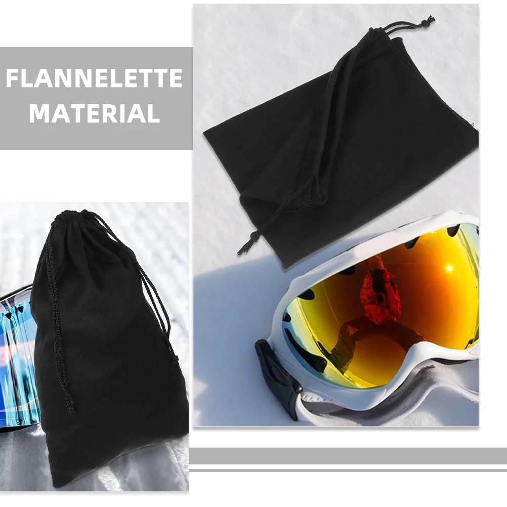 5Pcs Snow Goggles Bag Drawstring Portable Soft Glasses Pouch Protective Ski Sunglasses Storage Travel Outdoor Eyewear
