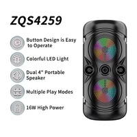 ZQS-4259 Portable Wireless Bluetooth Speaker Outdoor Home Bass High Quality LED Light Speaker With Radio/USB/TF Card/MIC Speaker