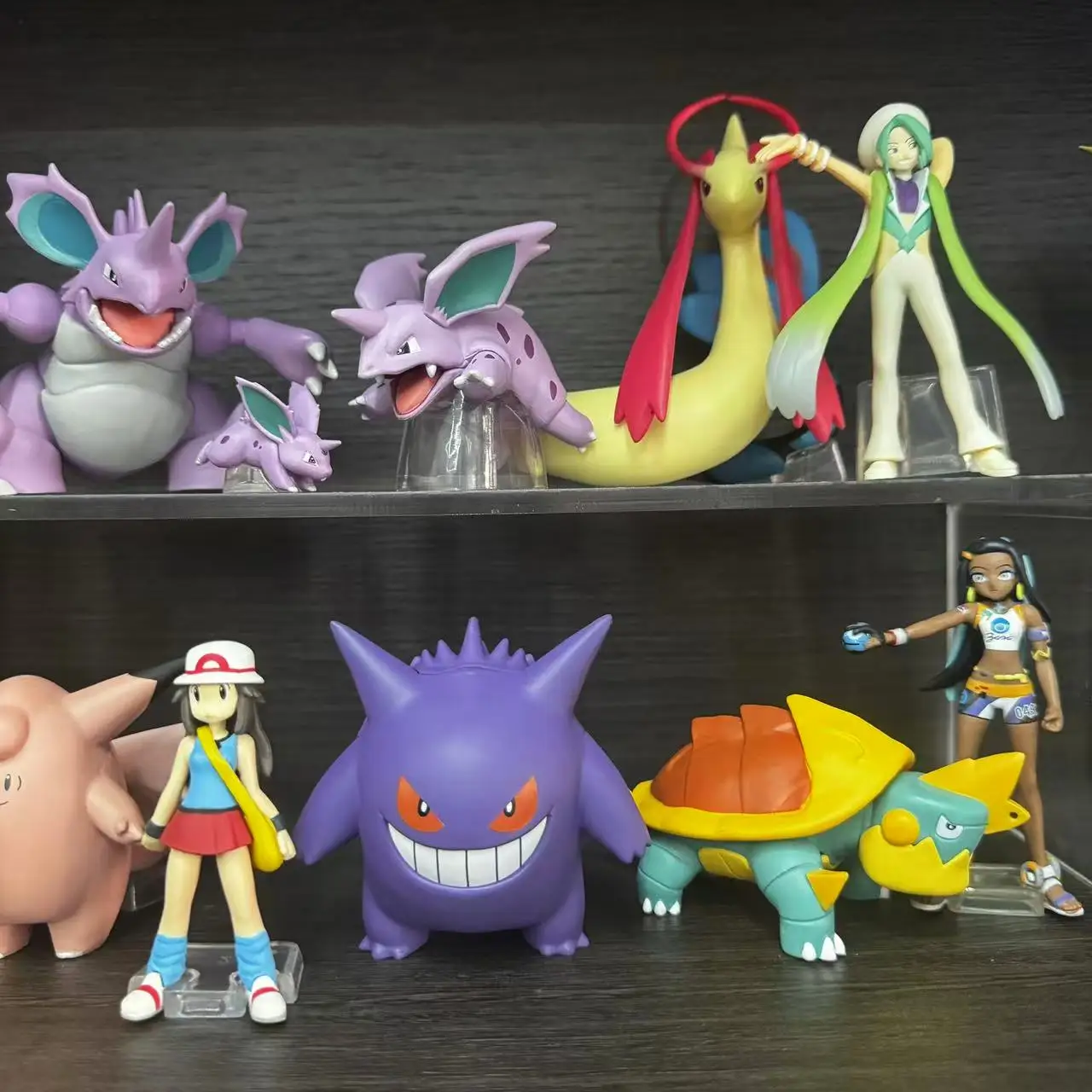 Véritable 1/20 échelle le monde Articuno Moltres Zapdos Nidoking Milotic Garchomp Torterra Gengar mignon figurine modèle jouets