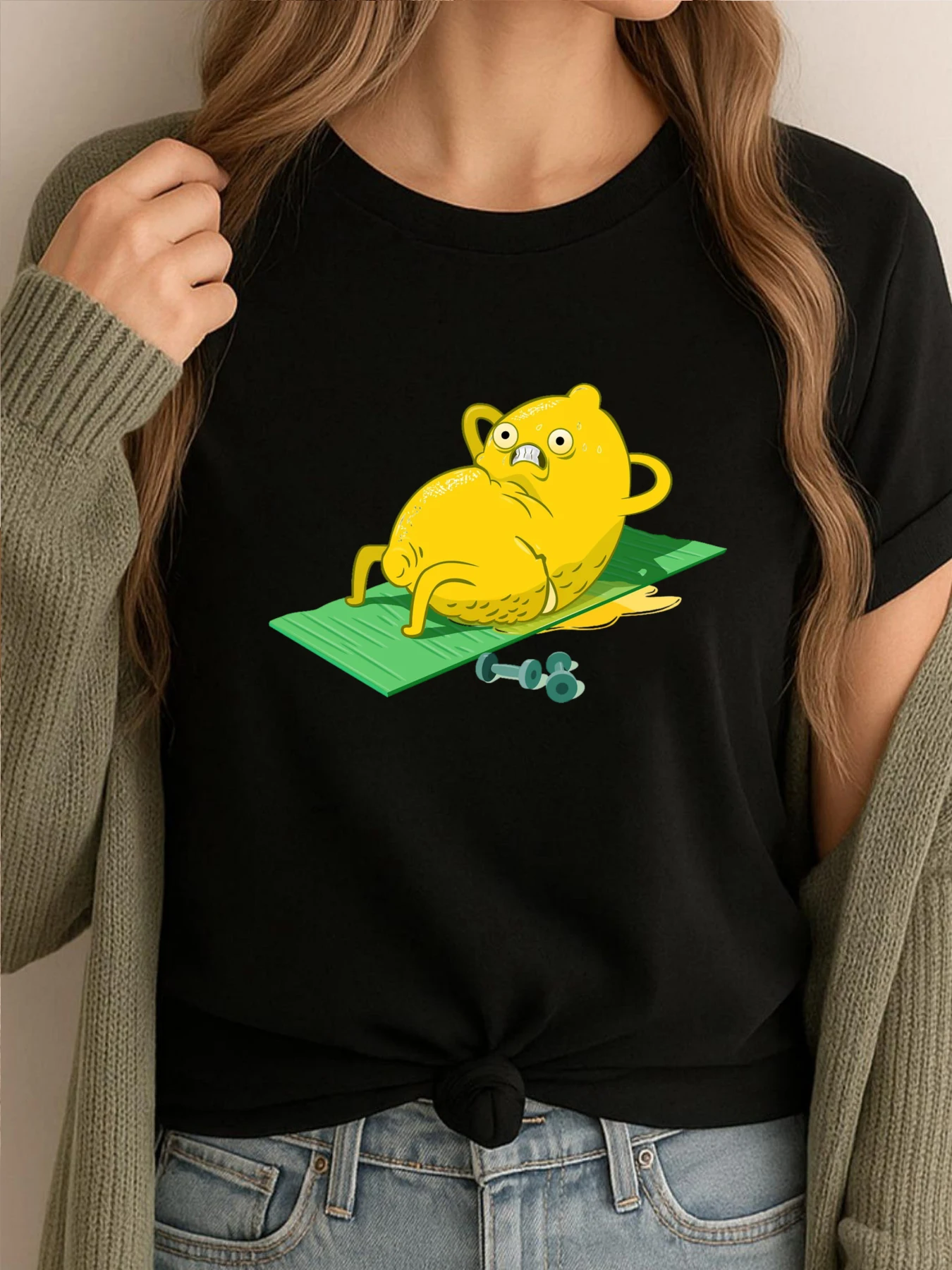 

Lemon Juice Women Clothing 2025 Sale Camisa Graphic Tees Female Cotton Comfortable Printed Clothes Funny Tops